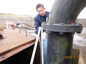 吸水管損傷個所確認