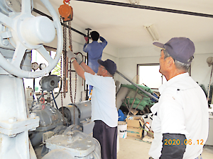 ホイストフレーム設置