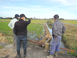 柵渠土砂流亡工事打合せ