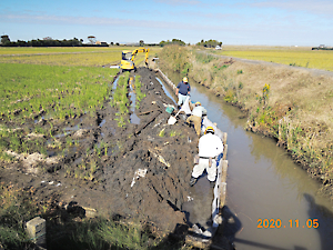 柵渠土砂流亡工事立会