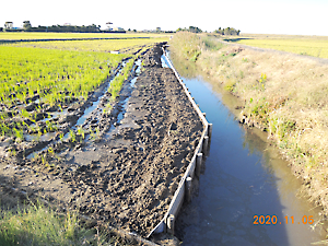 柵渠土砂流亡工事立会