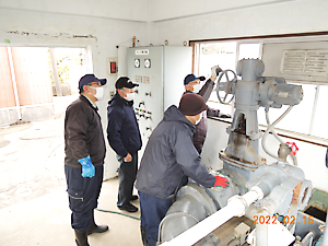 用水ポンプ点検用水ポンプ点検