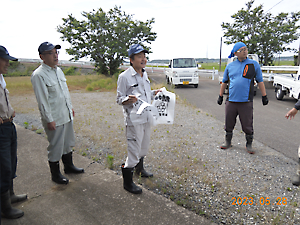 草刈り、ゴミ拾い
