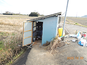 毛揚機場ポンプ設置立会い